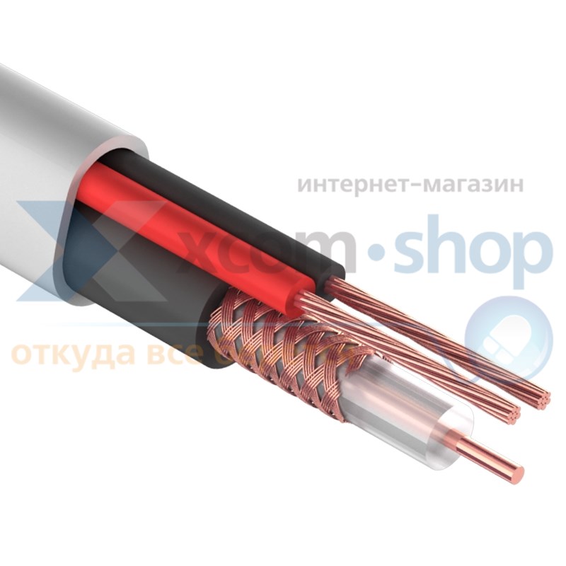 Кабель Rexant КВК-В-2 + 2х0,75мм², 200м., белый REXANT