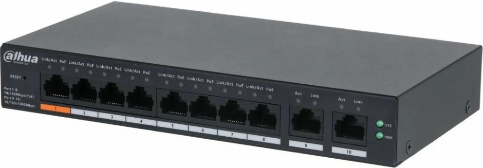 Коммутатор PoE Dahua DH-CS4010-8ET2GT-60