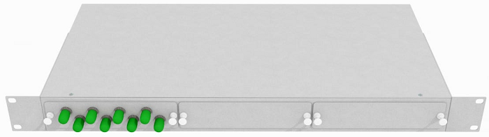 Кросс оптический стоечный TopLAN КРС-Top-1U-08ST/A-OS2-GY