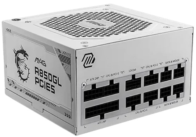 Блок питания ATX MSI MAG A850GL PCIE5 WHITE