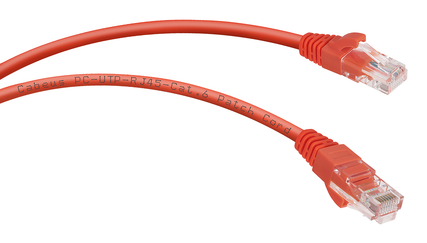 Кабель патч-корд U/UTP 6 кат. 5м Cabeus PC-UTP-RJ45-Cat.6-5m-RD
