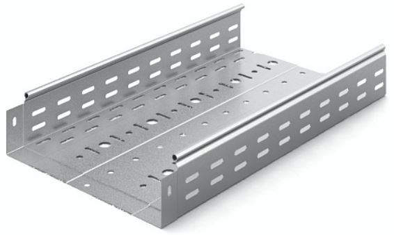Лоток листовой перфорированный Ostec ЛПМЗТ-300х80х3000-1,0-СЦ