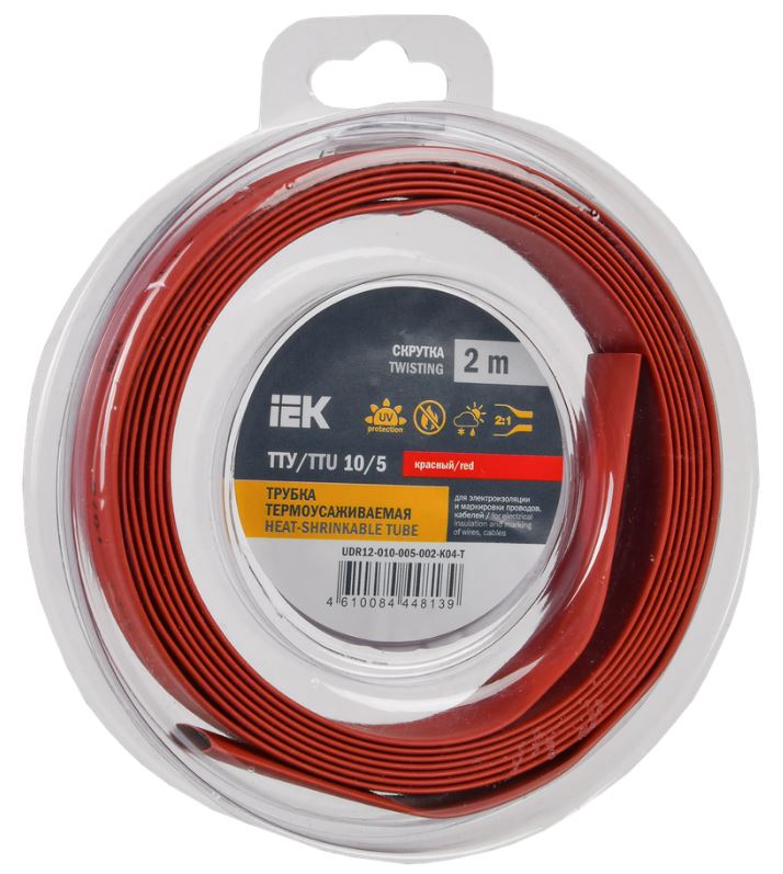 Трубка термоусадочная IEK UDR12-010-005-002-K04-T