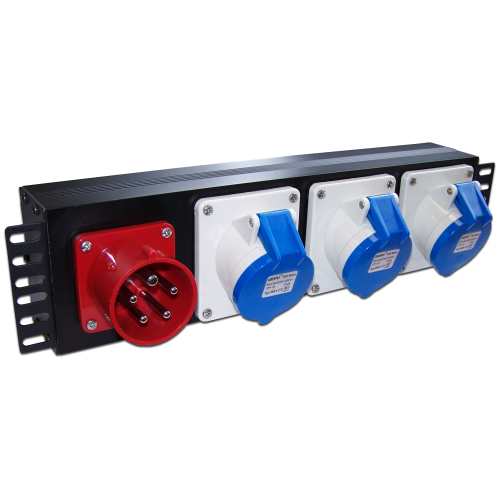 Блок розеток 19", 3 розетки TWT TWT-PDU-32AI9-3P