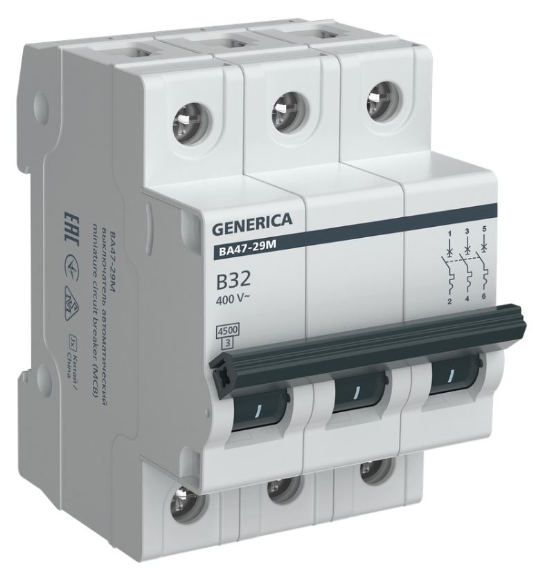 Автоматический выключатель GENERICA MVA21-3-032-B-G