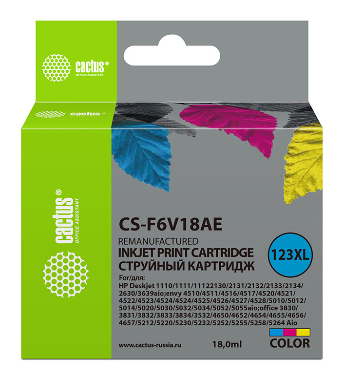 Тонер-картридж Cactus CS-F6V18AE Многоцветный