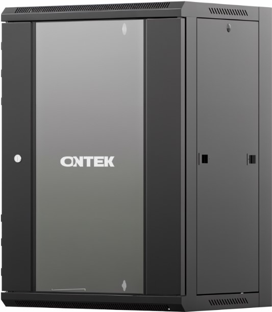 Шкаф настенный 19", 18U ONTEK TSN18U66964GSRSWRW-9005
