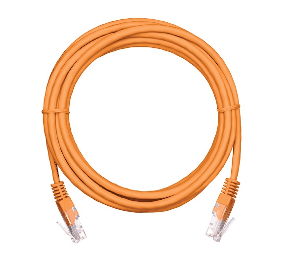Кабель патч-корд U/UTP 5e кат. 0.5м Netlan EC-PC4UD55B-BC-PVC-005-OR-10