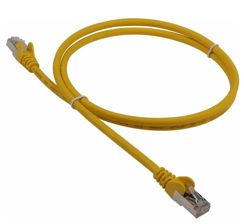 Кабель патч-корд F/UTP 5e кат. 0.5м Lanmaster LAN-PC45/S5E-0.5-YL