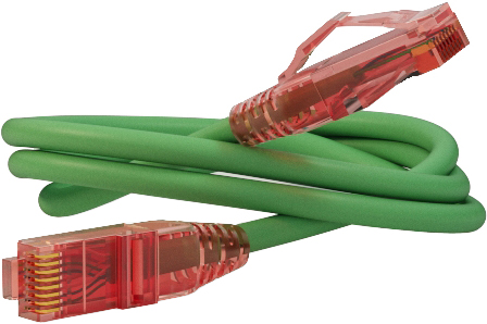 Кабель патч-корд U/UTP 5e кат. 1.5м Hyperline PC-LPM-UTP-RJ45-RJ45-C5e-1.5M-LSZH-GN