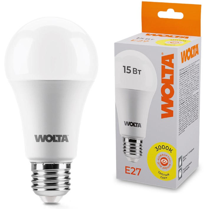 Лампа светодиодная WOLTA 25Y60BL15E27