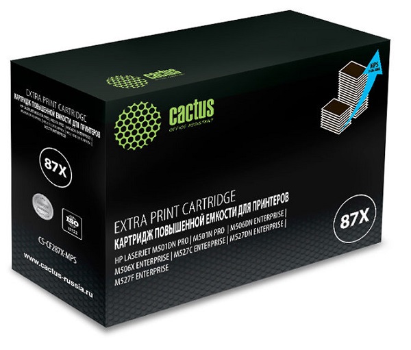 Тонер-картридж Cactus CS-CF287X-MPS Черный