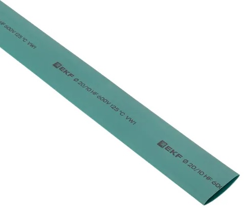 Термоусаживаемая трубка EKF tut-20-j-1m