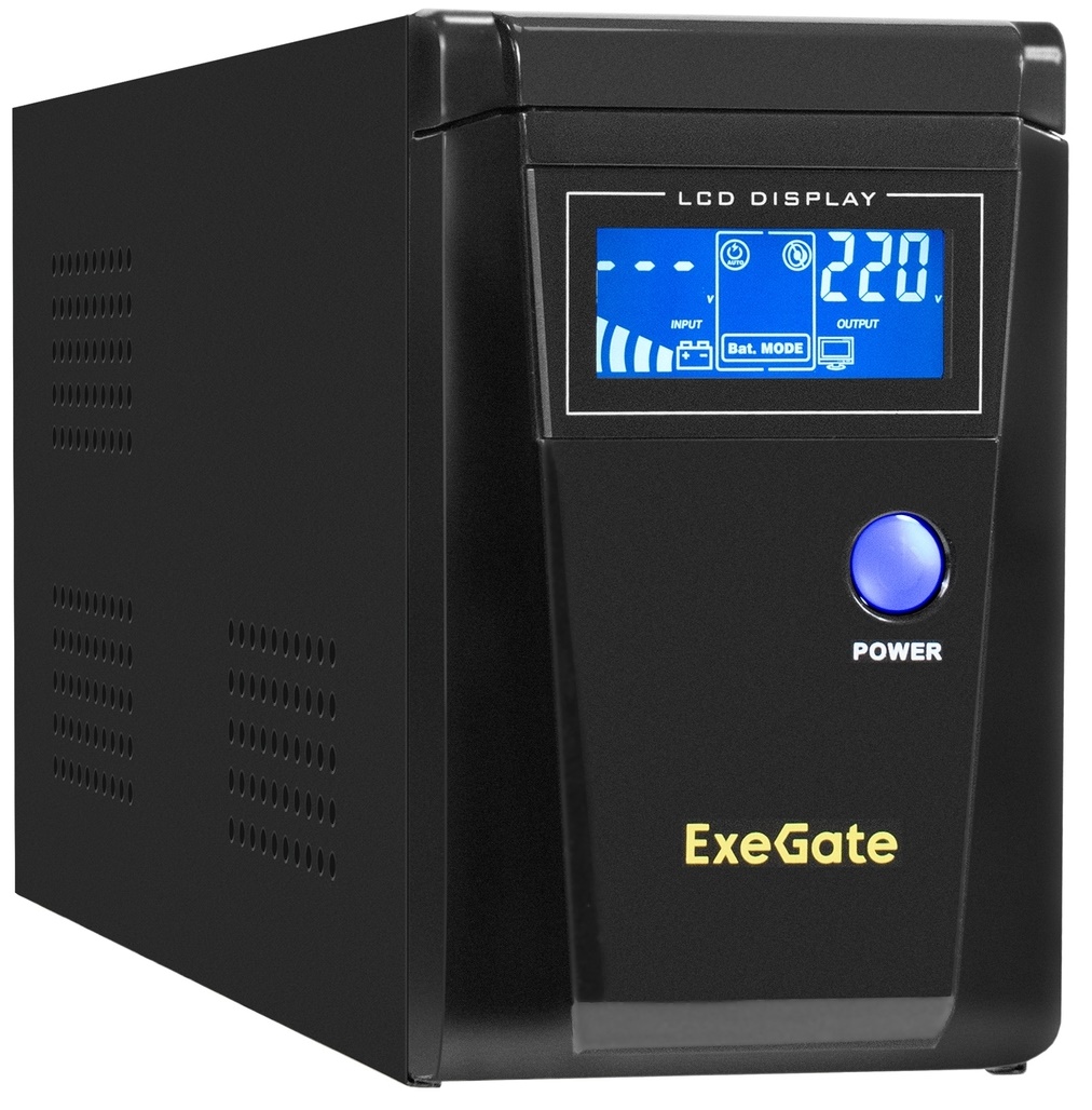 Источник бесперебойного питания Exegate SineTower SN-600.LCD.AVR.2SH