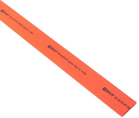 Термоусаживаемая трубка EKF tut-16-r-1m