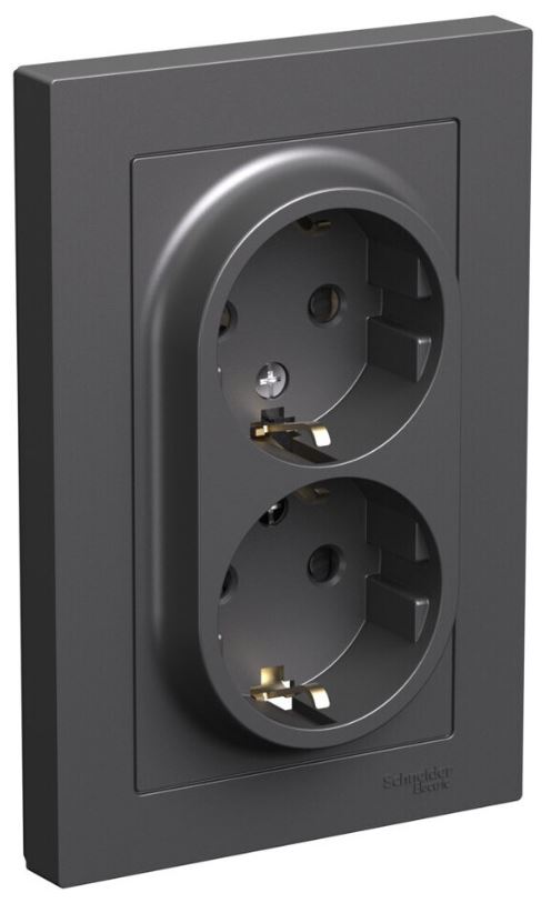 Розетка двухместная с заземлением Systeme Electric ATN001426