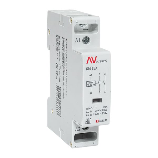 Контактор модульный EKF km-av-1-25-20-230V