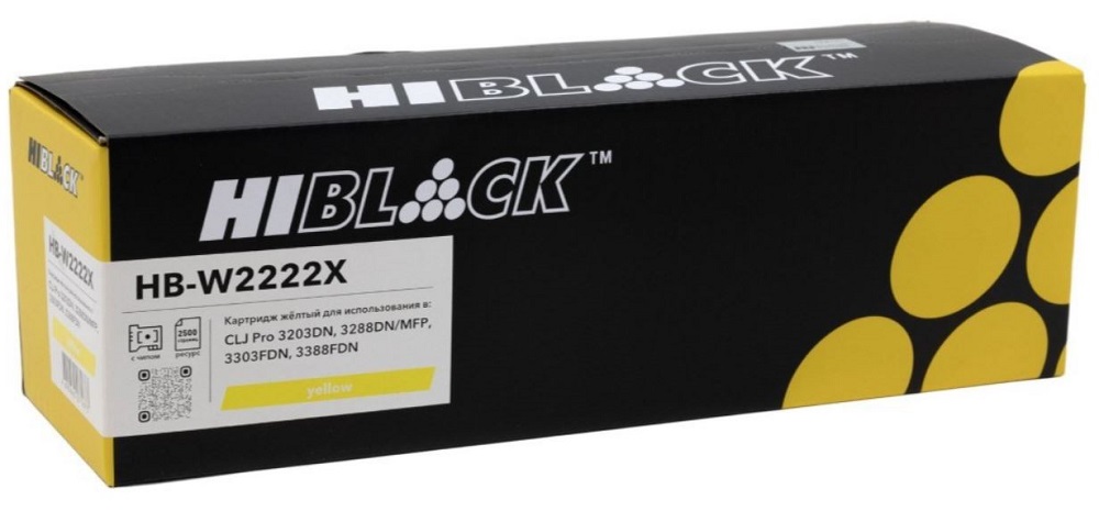 Тонер-картридж Hi-Black HB-W2222X Желтый