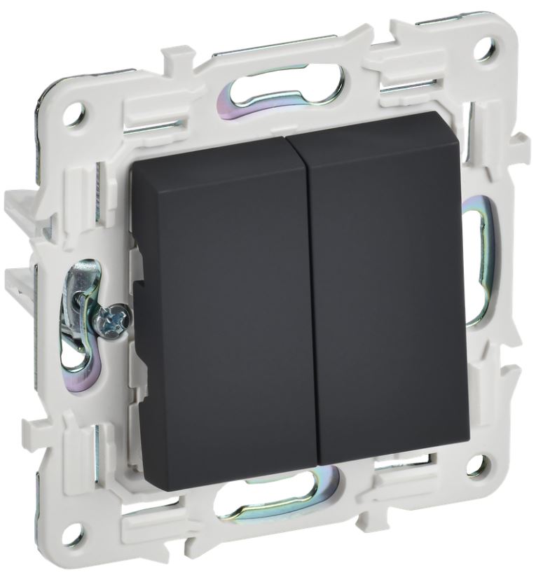Переключатель двухклавишный IEK SK-V23-0-10-K53