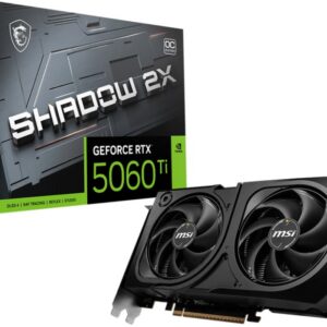 Видеокарта MSI nVidia GeForce RTX 5060 TI, 16 ГБ GDDR7, [RTX 5060 Ti 16G SHADOW 2X OC PLUS]