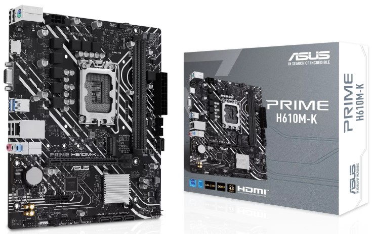 Материнская плата ASUS PRIME H610M-K, LGA1700, Intel H610, mATX