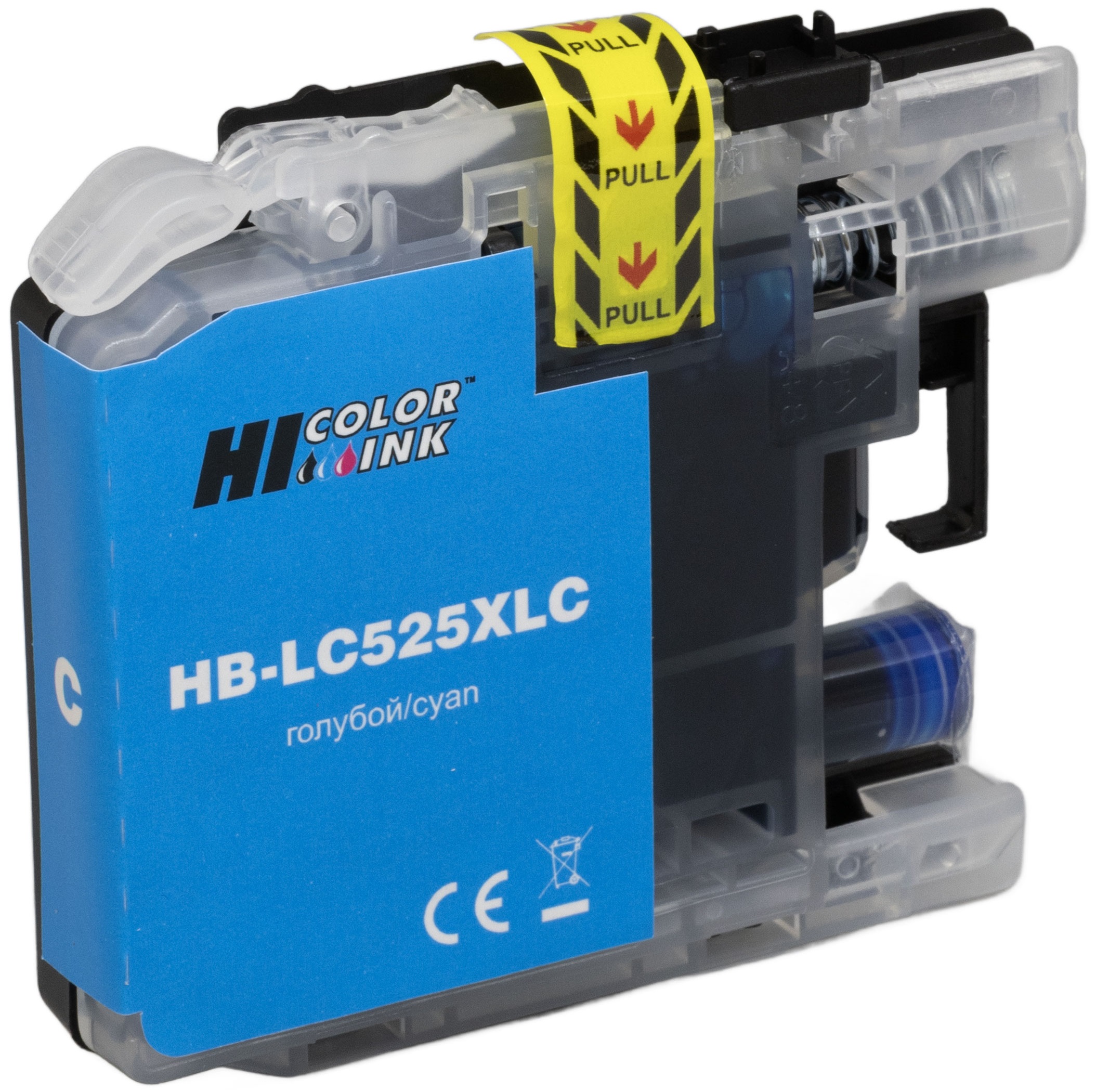 Тонер-картридж Hi-Black LC525XLC Голубой