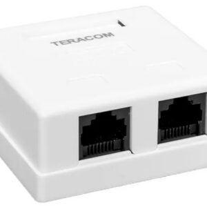 Розетка компьютерная настенная EKF TRC-WBOX-2RJ45-5EUTP-WH