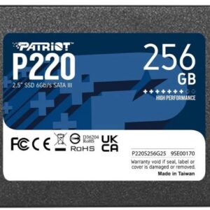 SSD накопитель 256 ГБ Patriot Memory P220S256G25, SATA III, [P220S256G25]