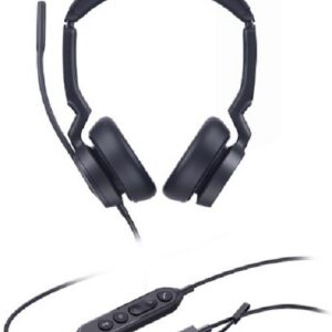 Проводная стереогарнитура Yealink UH46 Dual UC USB-C/A, Проводной, Накладные, Черный, [UH46 Dual UC USB-C/A]