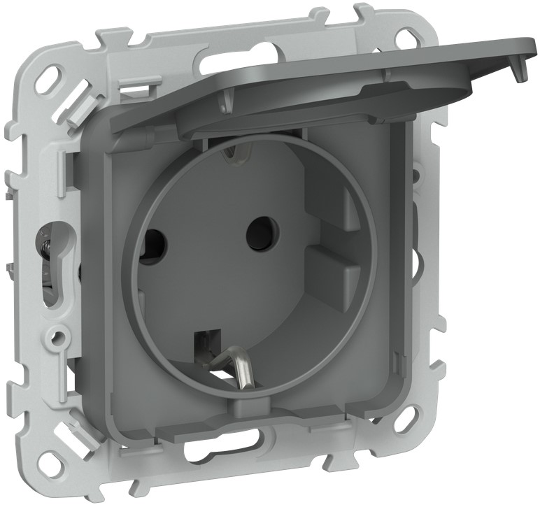 Розетка с заземлением IEK FI-R16-16-1-44-K80