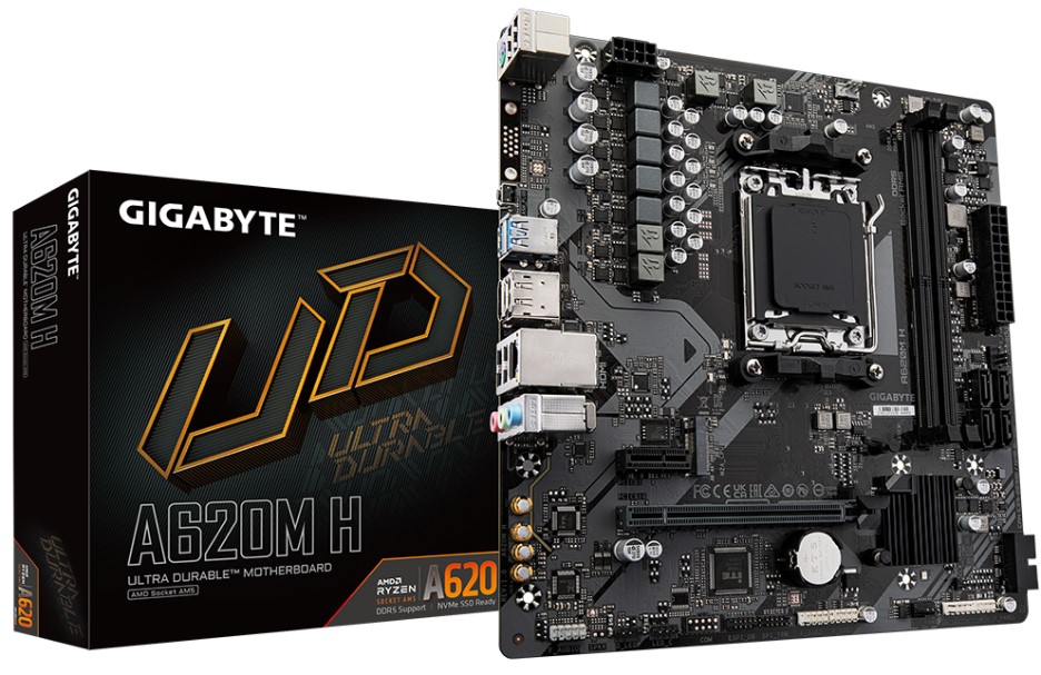 Материнская плата GIGABYTE A620M H, AM5, AMD A620, mATX