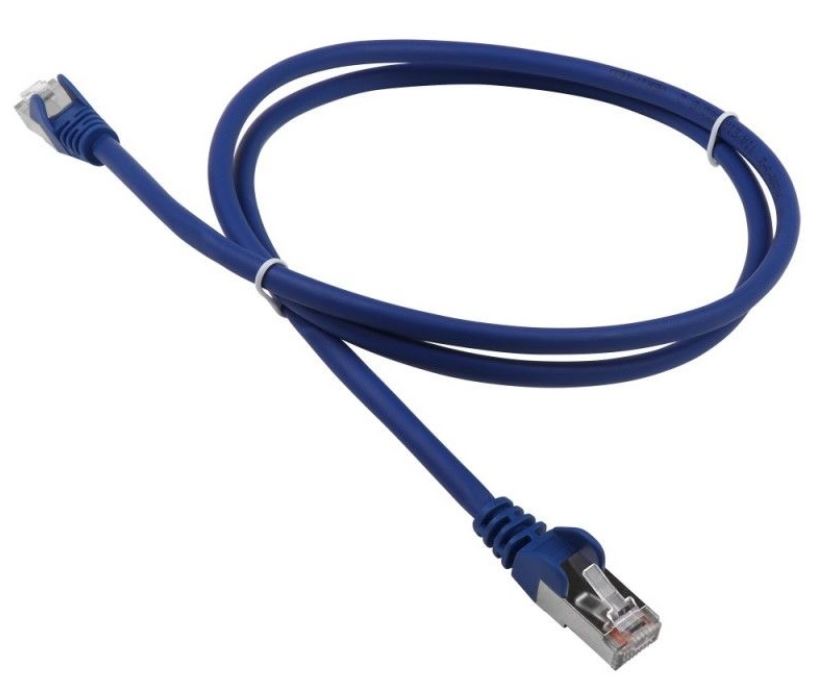Кабель патч-корд F/UTP 5e кат. 0.5м Lanmaster LAN-PC45/S5E-0.5-BL