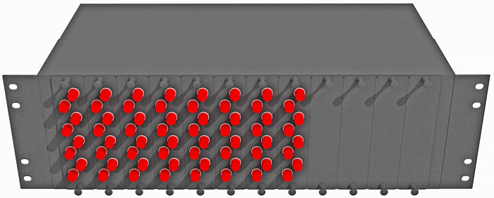Кросс оптический стоечный TopLAN КРС-Top-3U-64FC/U-OS2-BK