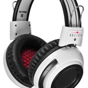 Проводная стереогарнитура Oklick HS-G300 ARMAGEDDON, Проводной, Охватывающие, Черно-белый, [Oklick 361558]