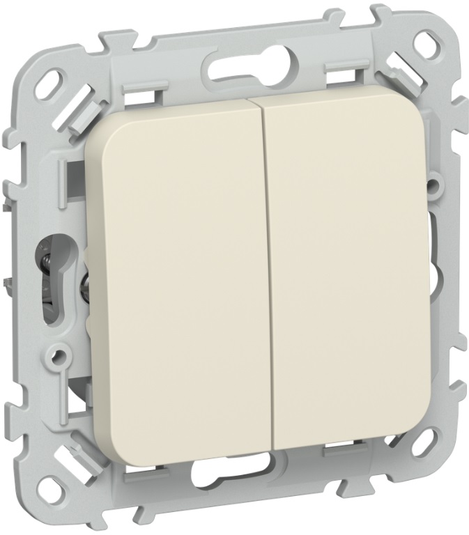 Выключатель двухклавишный IEK FI-V20-0-10-1-K86