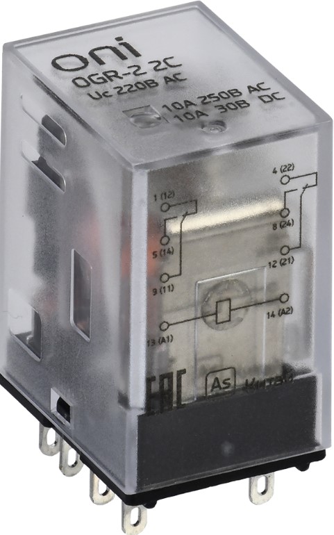 Реле промежуточное ONI OGR-2-2C-AC220V