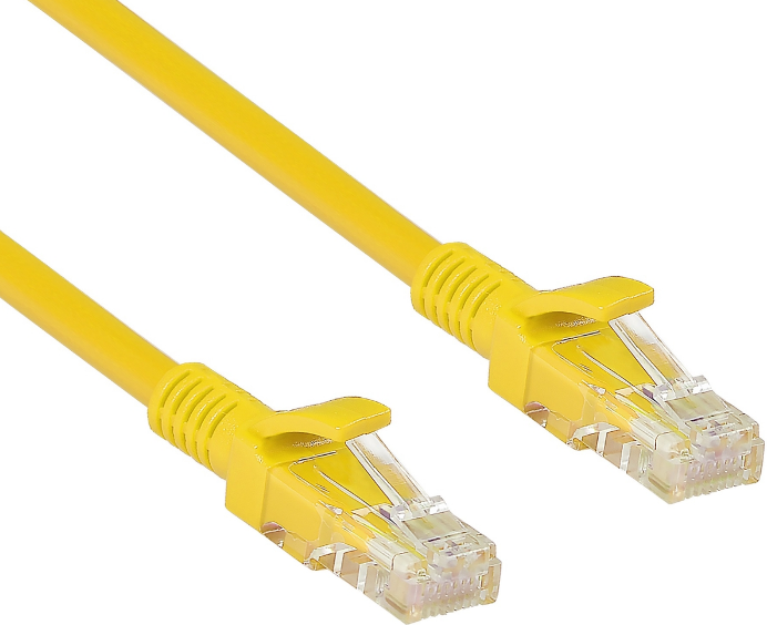 Кабель патч-корд U/UTP 5e кат. 5м Exegate UTP-RJ45-RJ45-5e-5M-YL