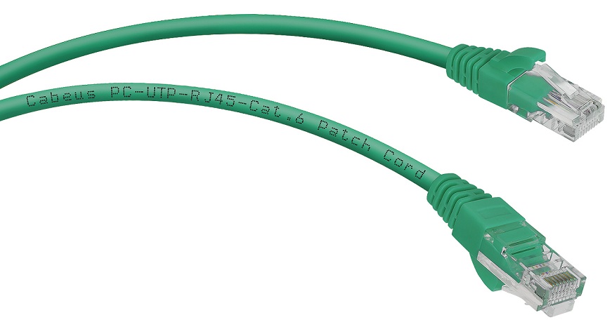 Кабель патч-корд U/UTP 6 кат. 2м Cabeus PC-UTP-RJ45-Cat.6-2m-GN-LSZH