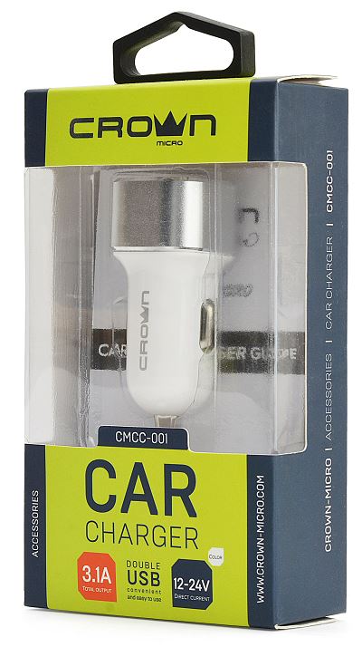 Зарядное устройство автомобильное Crown CMCC-001