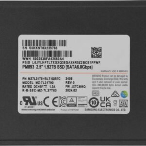 SSD накопитель 1920 ГБ Samsung PM893, SATA III, [MZ7L31T9HBLT-00B7C]