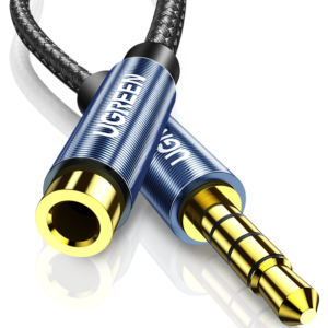 Кабель удлинительный 3.5 Jack (M) - 3.5 Jack (F), 2м, UGREEN AV118 Blue/Black