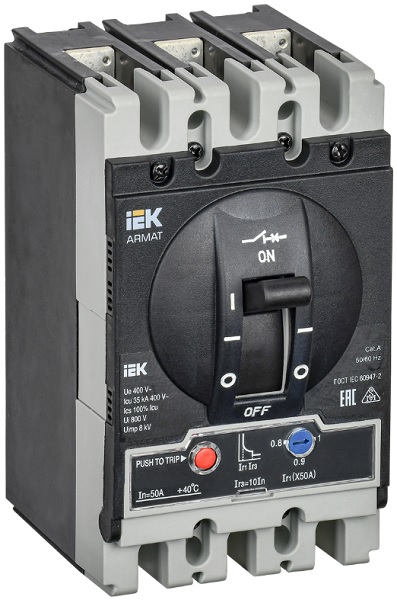 Автоматический выключатель в литом корпусе IEK AR-MCCB-3S-035-0050A-ATUC