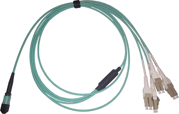 Кабель Optiset C-MPO-4xLC-OM3-8F-3M