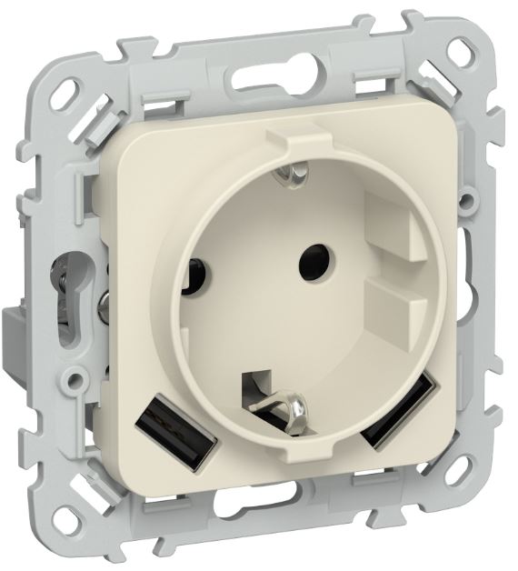 Розетка с заземлением IEK FI-R14-16-1-U21-D31-K86