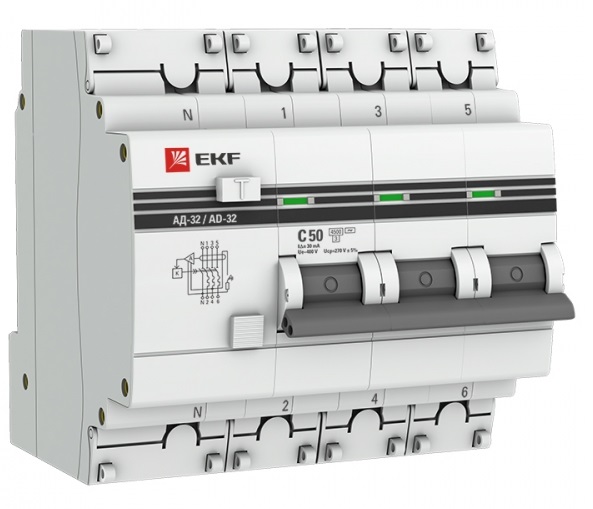 Автомат дифференциальный EKF DA32-50-30-4P-a-pro