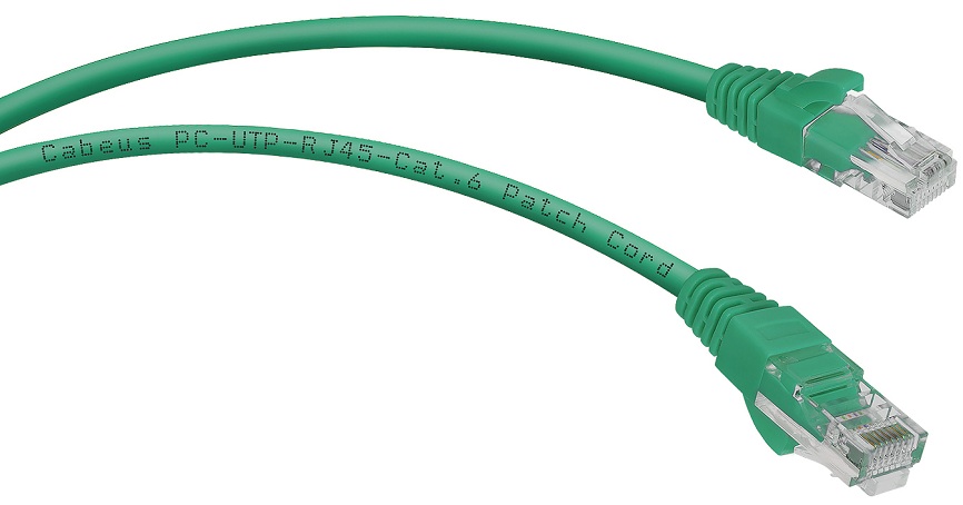 Кабель патч-корд U/UTP 6 кат. 3м Cabeus PC-UTP-RJ45-Cat.6-3m-GN-LSZH