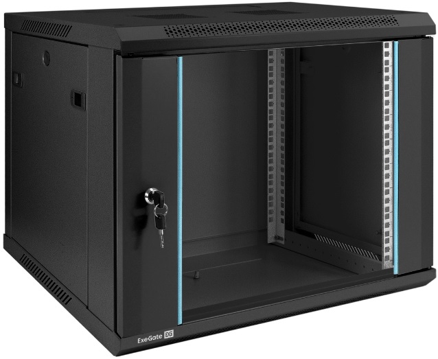 Шкаф настенный 19", 9U Exegate EC-WM-9U.450.G.BLACK
