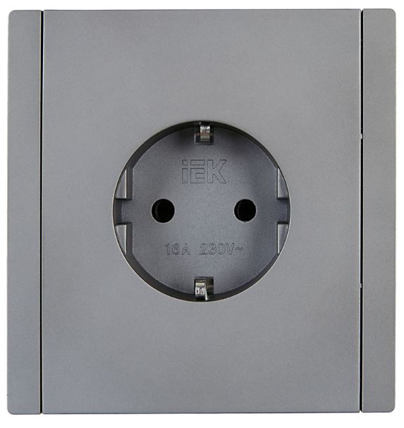 Розетка с заземлением IEK FP-R11-16-K46