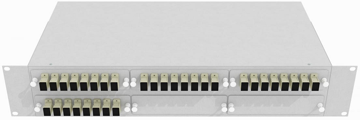 Кросс оптический стоечный TopLAN КРС-Top-2U-32SC/U-OM2-GY