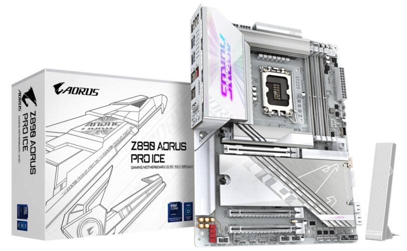 Материнская плата GIGABYTE Z890 AORUS PRO ICE, LGA1851, Intel Z890, ATX